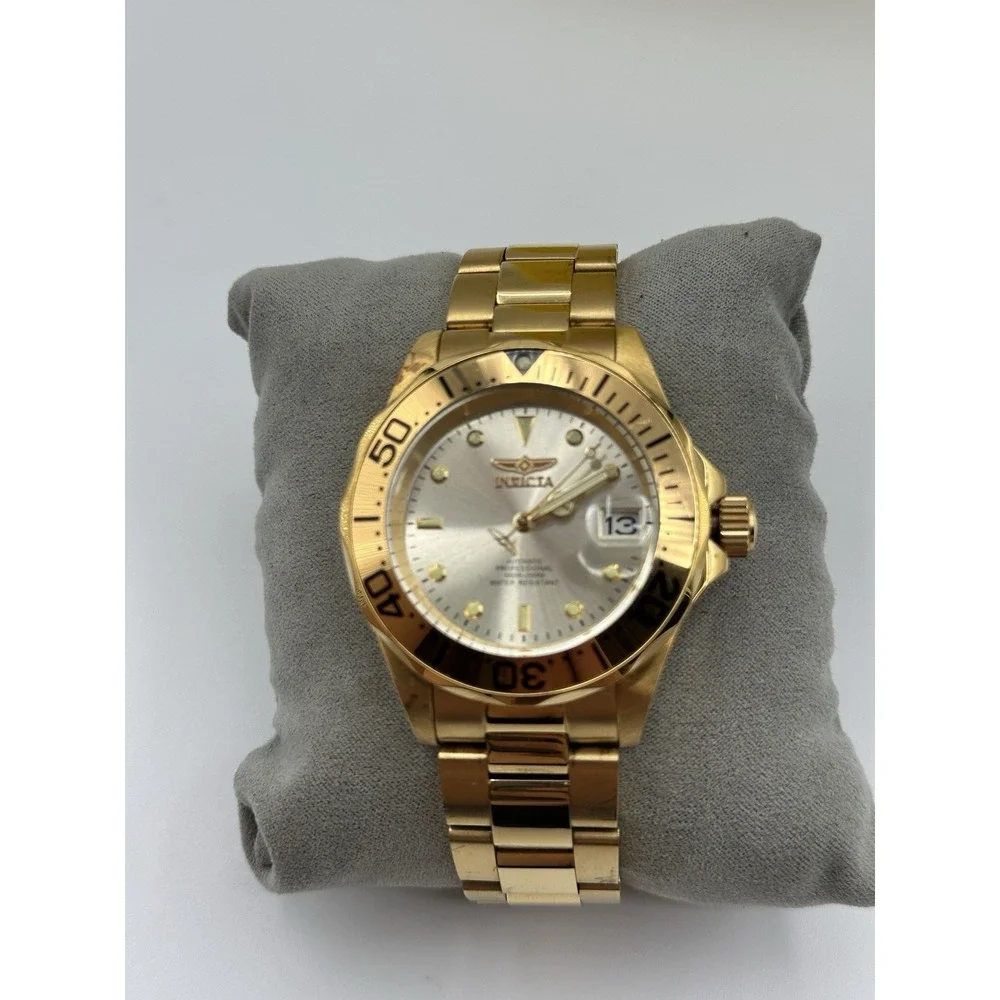Invicta INVICTA-9010 Men's Pro Diver Automatic Watch - Gold Tone 200MM - Picture 3 of 14